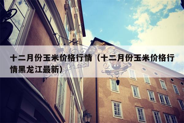 十二月份玉米价格行情（十二月份玉米价格行情黑龙江最新）