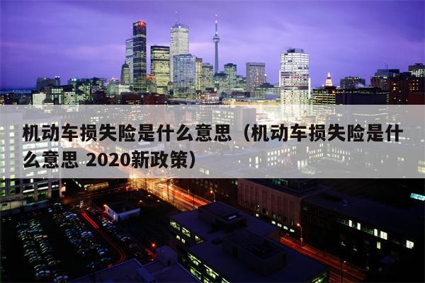 机动车损失险是什么意思（机动车损失险是什么意思 2020新政策）