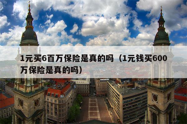 1元买6百万保险是真的吗（1元钱买600万保险是真的吗）