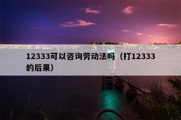 12333可以咨询劳动法吗（打12333的后果）