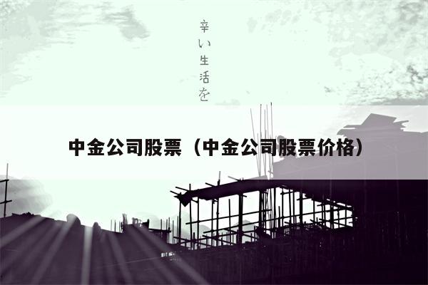 中金公司股票（中金公司股票价格）