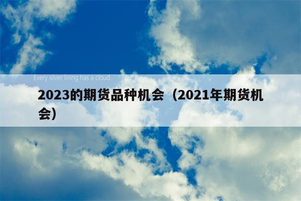 2023的期货品种机会（2021年期货机会）