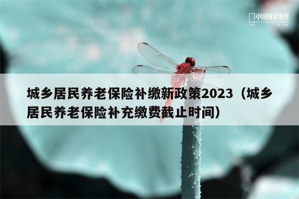 城乡居民养老保险补缴新政策2023（城乡居民养老保险补充缴费截止时间）