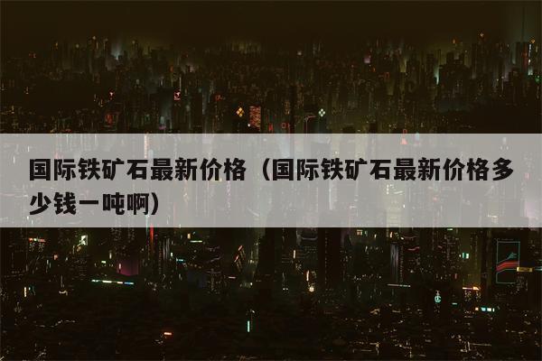 国际铁矿石最新价格（国际铁矿石最新价格多少钱一吨啊）