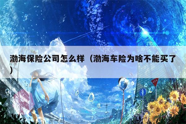 渤海保险公司怎么样（渤海车险为啥不能买了）