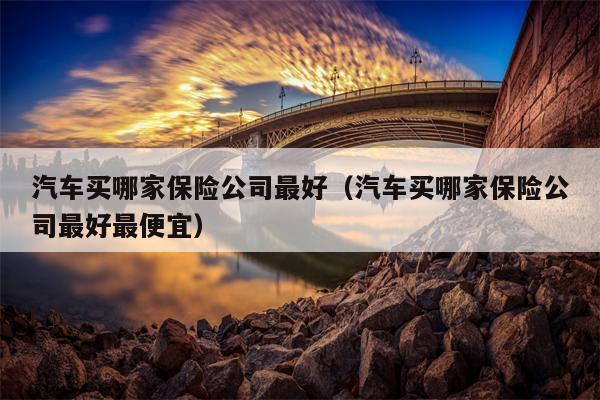 汽车买哪家保险公司最好（汽车买哪家保险公司最好最便宜）