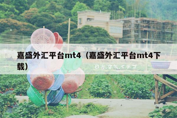 嘉盛外汇平台mt4（嘉盛外汇平台mt4下载）