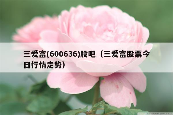 三爱富(600636)股吧（三爱富股票今日行情走势）