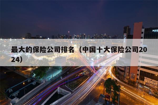 最大的保险公司排名（中国十大保险公司2024）