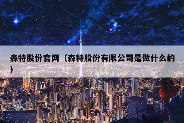 森特股份官网（森特股份有限公司是做什么的）