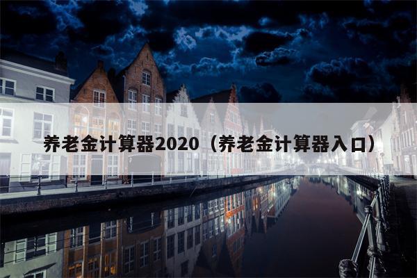 养老金计算器2020（养老金计算器入口）