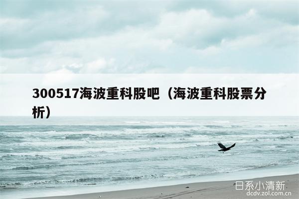 300517海波重科股吧（海波重科股票分析）