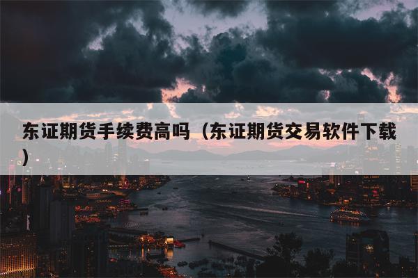 东证期货手续费高吗（东证期货交易软件下载）