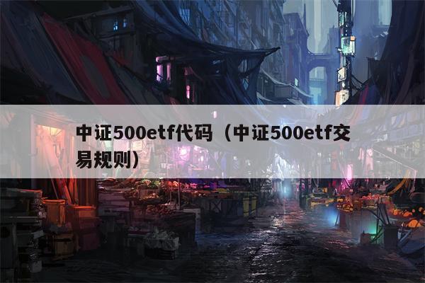 中证500etf代码（中证500etf交易规则）