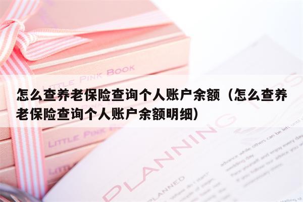 怎么查养老保险查询个人账户余额（怎么查养老保险查询个人账户余额明细）