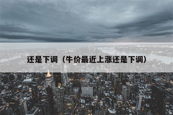 还是下调（牛价最近上涨还是下调）