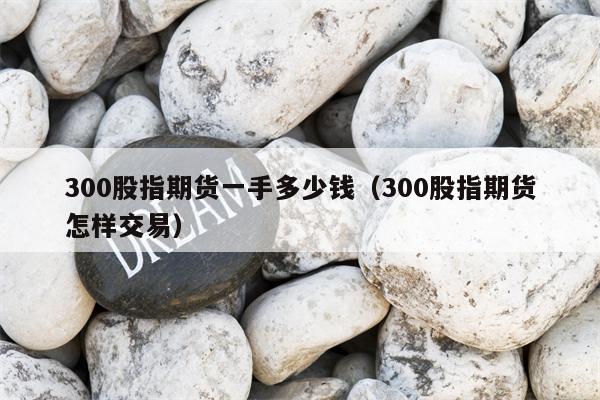 300股指期货一手多少钱（300股指期货怎样交易）