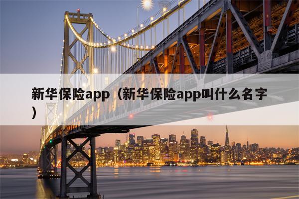 新华保险app（新华保险app叫什么名字）