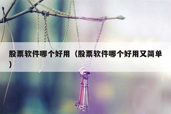 股票软件哪个好用（股票软件哪个好用又简单）