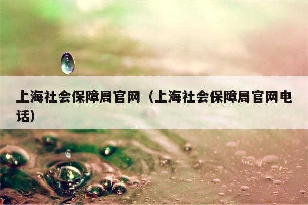 上海社会保障局官网（上海社会保障局官网电话）