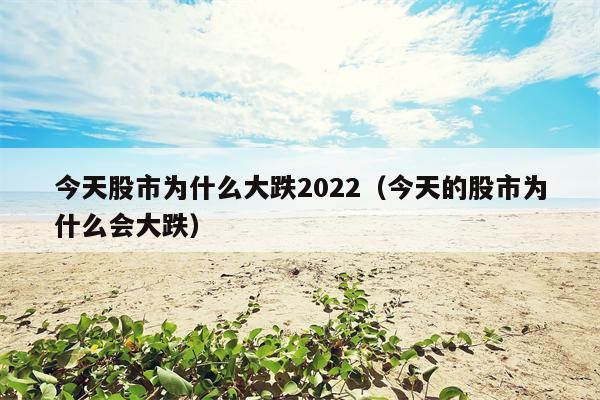 今天股市为什么大跌2022（今天的股市为什么会大跌）