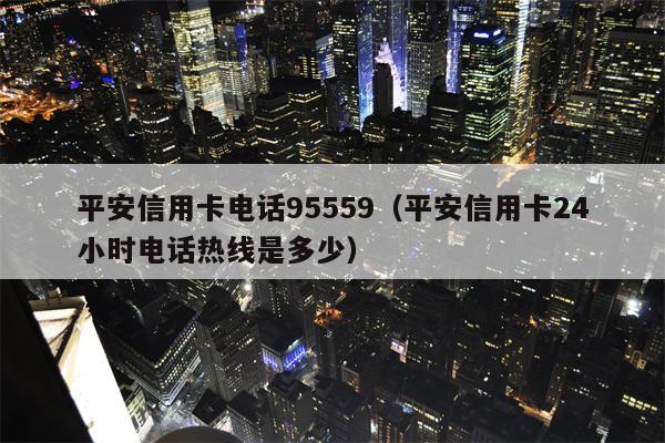 平安信用卡电话95559（平安信用卡24小时电话热线是多少）