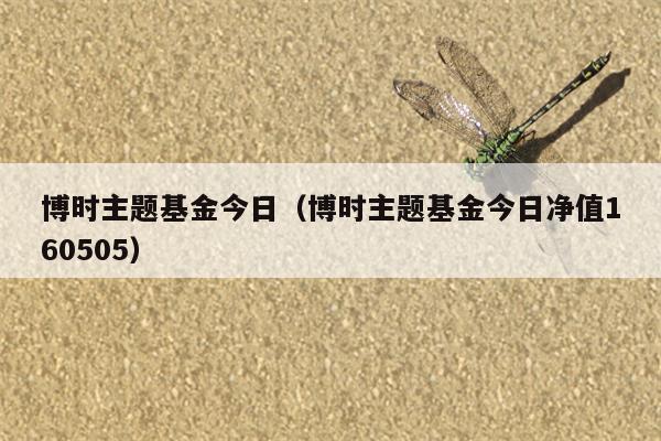 博时主题基金今日（博时主题基金今日净值160505）