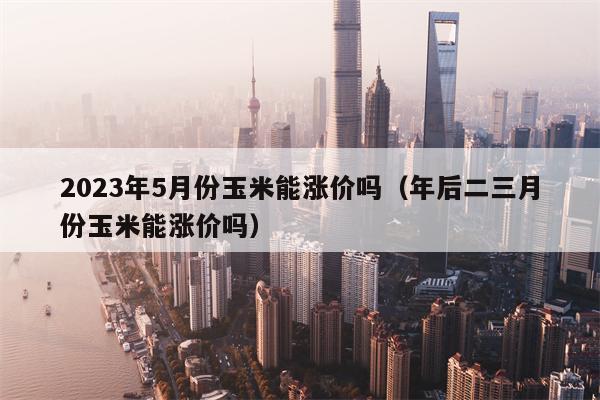 2023年5月份玉米能涨价吗（年后二三月份玉米能涨价吗）