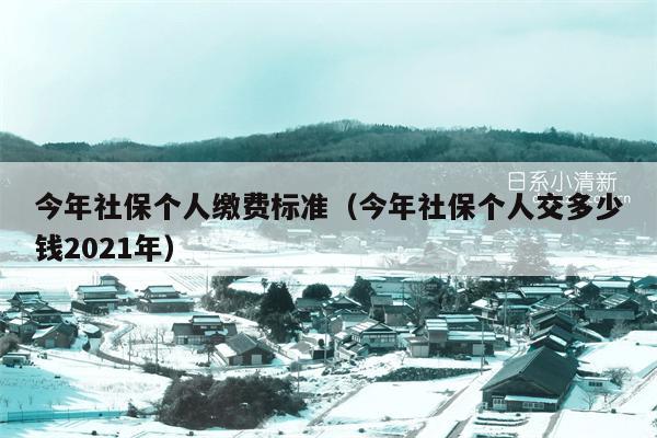 今年社保个人缴费标准（今年社保个人交多少钱2021年）