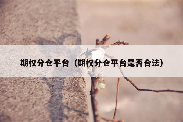 期权分仓平台（期权分仓平台是否合法）